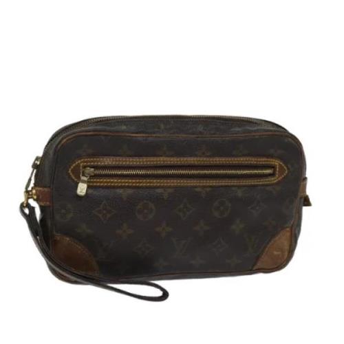 Pre-owned Canvas clutches Louis Vuitton Vintage , Brown , Dames