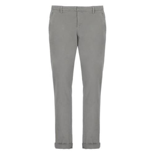 Grijze Katoenen Broek met Zakken Dondup , Gray , Heren