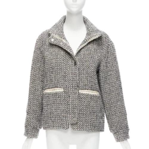 Pre-owned Wool outerwear Chanel Vintage , White , Dames