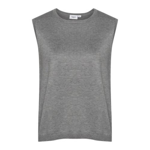 Sleeveless Tops Saint Tropez , Gray , Dames