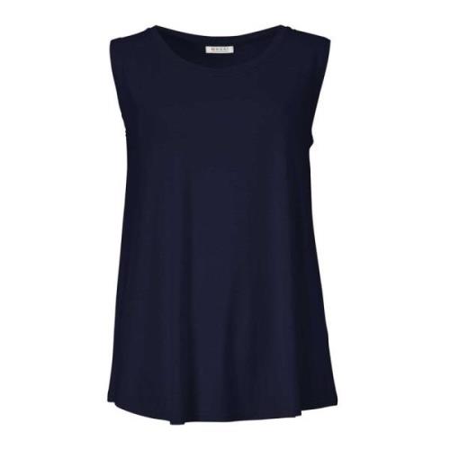 Navy Mouwloze A-Lijn Jersey Top Masai , Blue , Dames