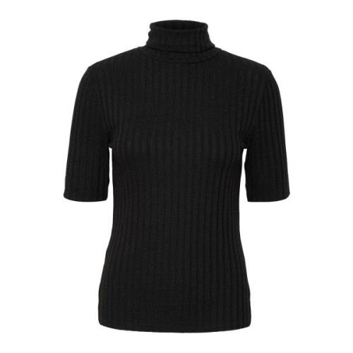 Zwarte Rollneck Blouse Coltrui My Essential Wardrobe , Black , Dames