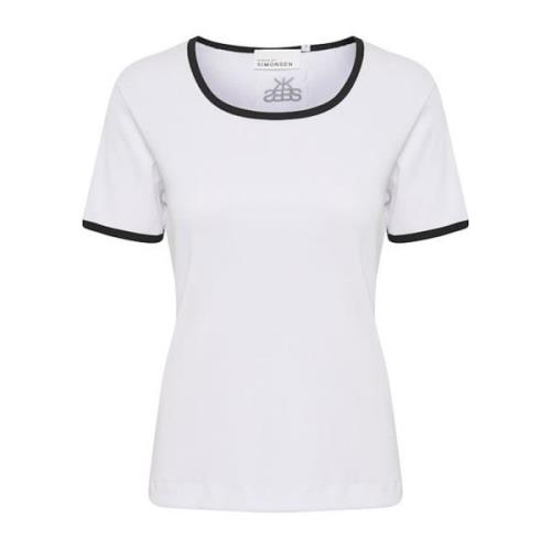 Slim Tee Top in Bright White Karen by Simonsen , White , Dames