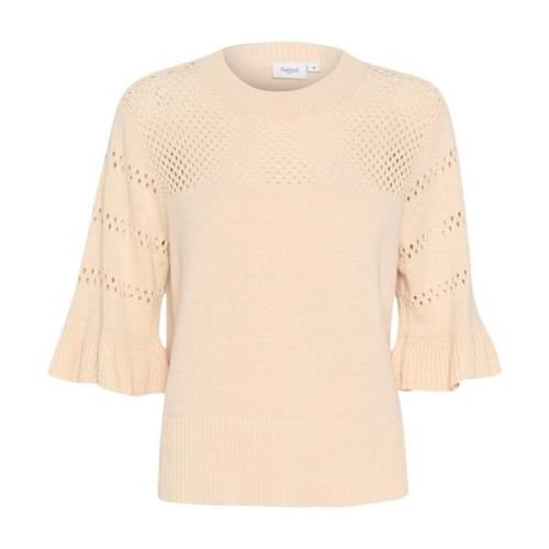 Zagast Gebreide Trui Creme Saint Tropez , Beige , Dames