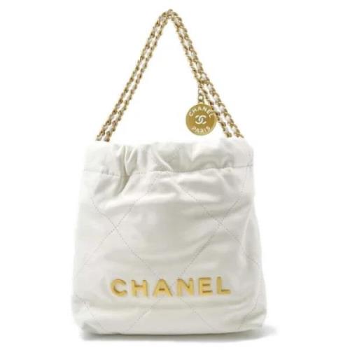 Pre-owned Leather chanel-bags Chanel Vintage , White , Dames