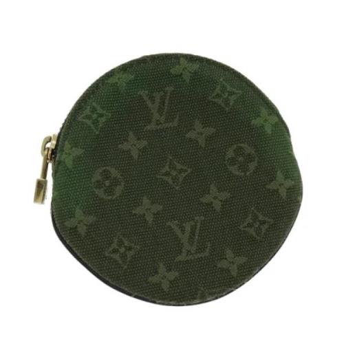 Pre-owned Canvas wallets Louis Vuitton Vintage , Green , Dames