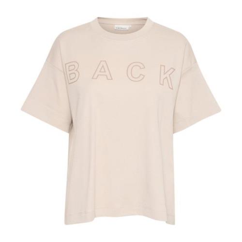 Zilveren Wolk Tee Top Karen by Simonsen , Beige , Dames