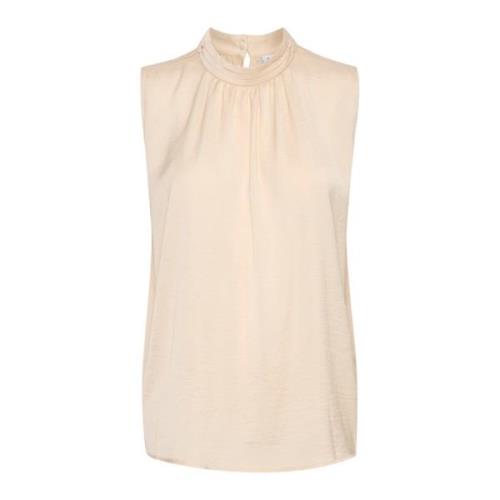 Elegante Aileensz Top Bluser in Crème Saint Tropez , Beige , Dames