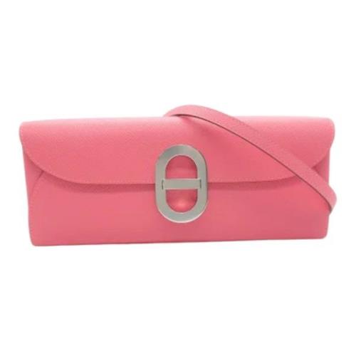 Pre-owned Leather shoulder-bags Hermès Vintage , Pink , Dames