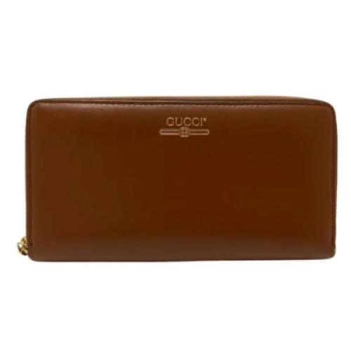 Pre-owned Leather wallets Gucci Vintage , Brown , Dames