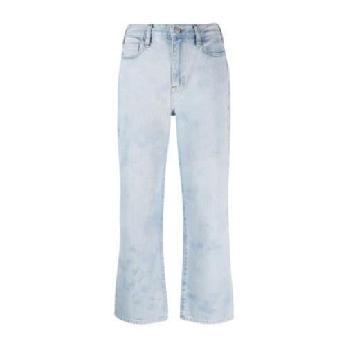 Slouch Cropped Jeans Frame , Blue , Dames