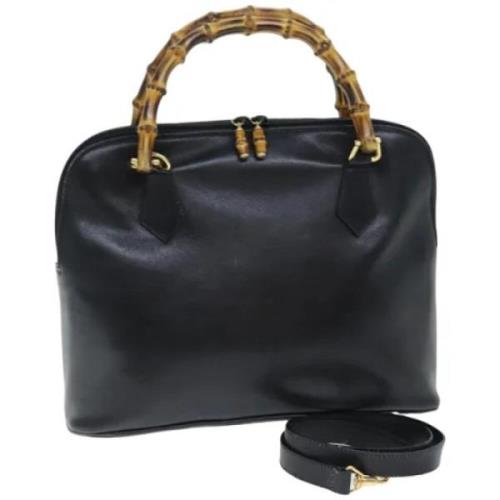 Pre-owned Leather handbags Gucci Vintage , Black , Dames