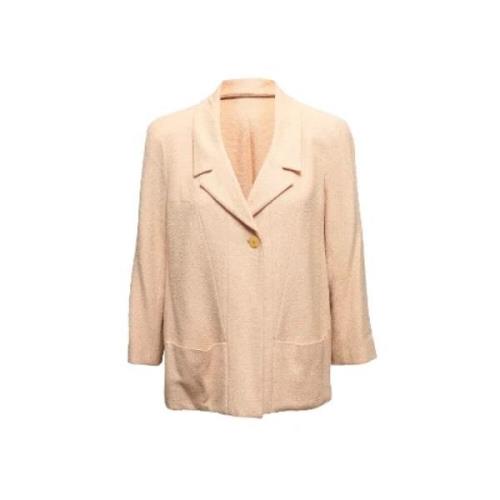 Pre-owned Fabric outerwear Chanel Vintage , Beige , Dames