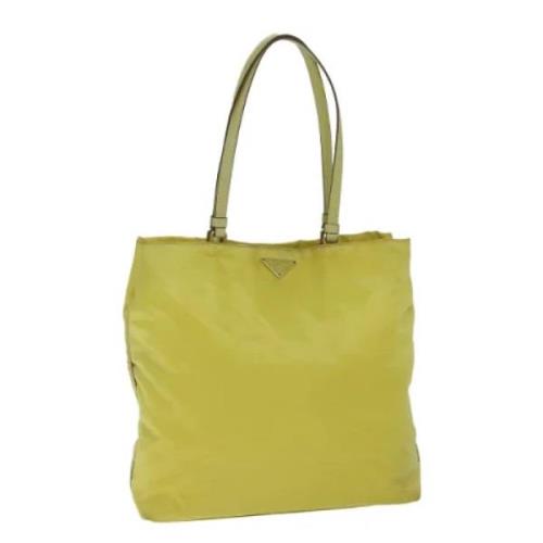 Pre-owned Nylon totes Prada Vintage , Yellow , Dames