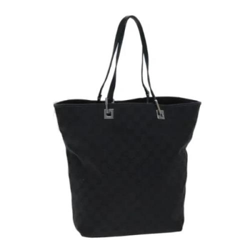 Pre-owned Canvas totes Gucci Vintage , Black , Dames