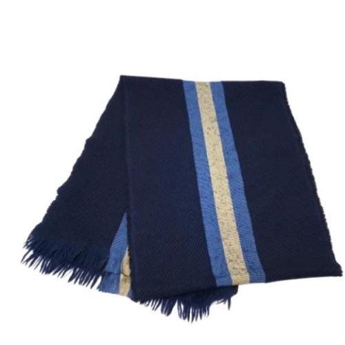 Pre-owned Wool scarves Gucci Vintage , Blue , Unisex