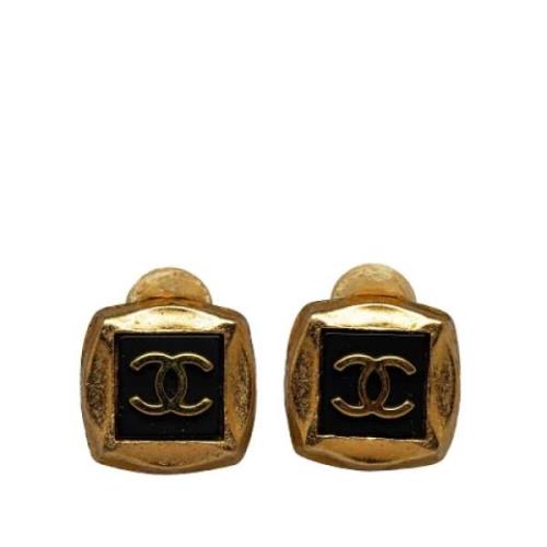 Pre-owned Yellow Gold earrings Chanel Vintage , Yellow , Dames