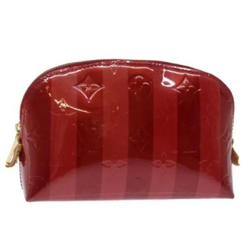 Pre-owned Leather pouches Louis Vuitton Vintage , Red , Dames