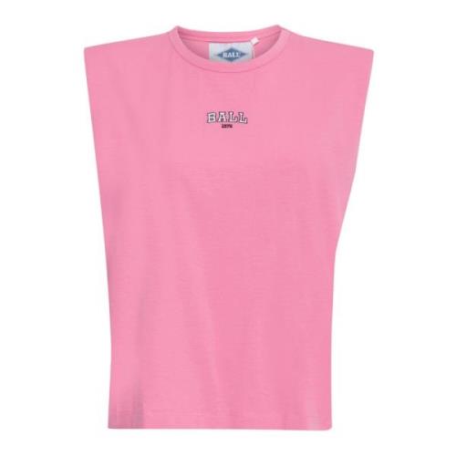 Bubblegum Tanktop met schouderkussens Ball , Pink , Dames