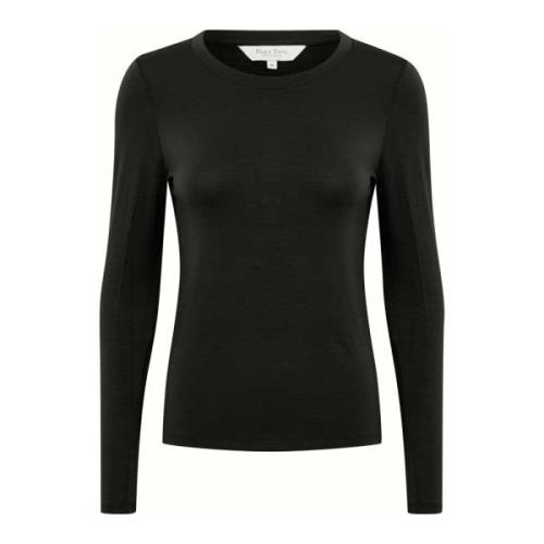 Lange mouwen T-shirt in het zwart Part Two , Black , Dames