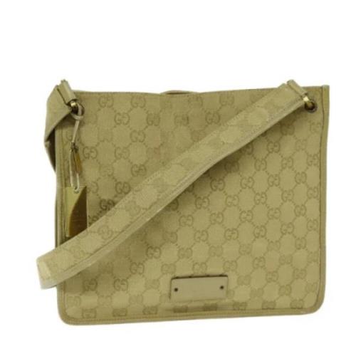 Pre-owned Canvas gucci-bags Gucci Vintage , Beige , Dames