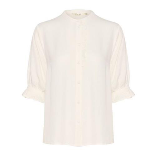 Korte Mouw Blouse Snow White Cream , White , Dames