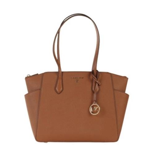 Saffiano Leren Schoudertas Michael Kors , Brown , Dames