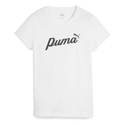 Ess+ Scrip T-shirt Puma , White , Dames