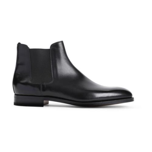 Zwarte Lawry Leren Schoenen John Lobb , Black , Heren