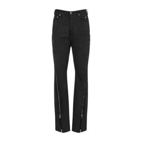 Zwarte Wax Banaan Jeans Rick Owens , Black , Heren