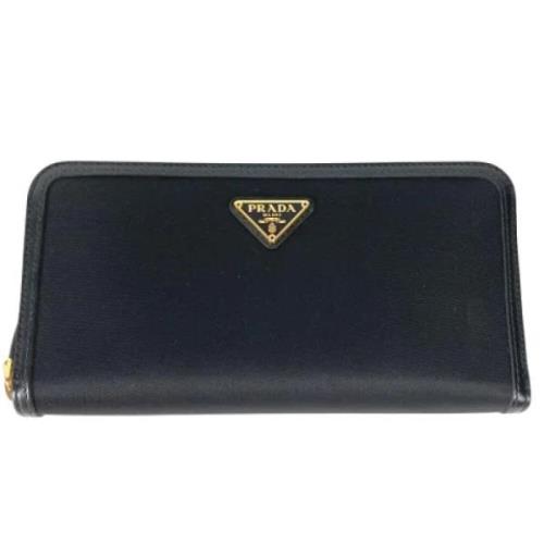 Pre-owned Leather wallets Prada Vintage , Black , Dames