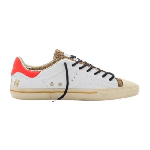 Leren Lage Sneakers Hidnander , White , Dames