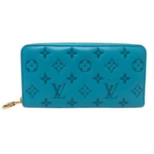 Pre-owned Leather wallets Louis Vuitton Vintage , Blue , Dames