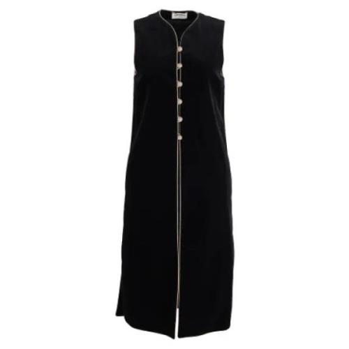 Pre-owned Velvet dresses Yves Saint Laurent Vintage , Black , Dames