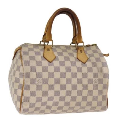 Pre-owned Canvas handbags Louis Vuitton Vintage , White , Dames