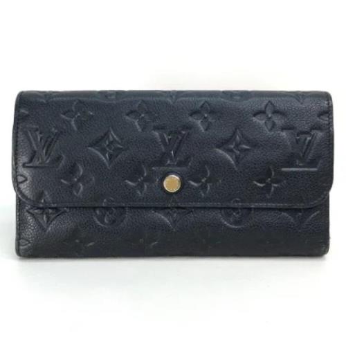 Pre-owned Leather wallets Louis Vuitton Vintage , Black , Dames