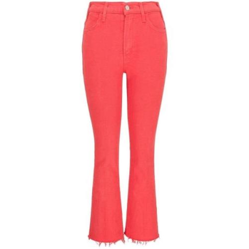 Hoge Taille Flare Jeans Mother , Red , Dames