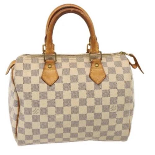 Pre-owned Canvas handbags Louis Vuitton Vintage , White , Dames