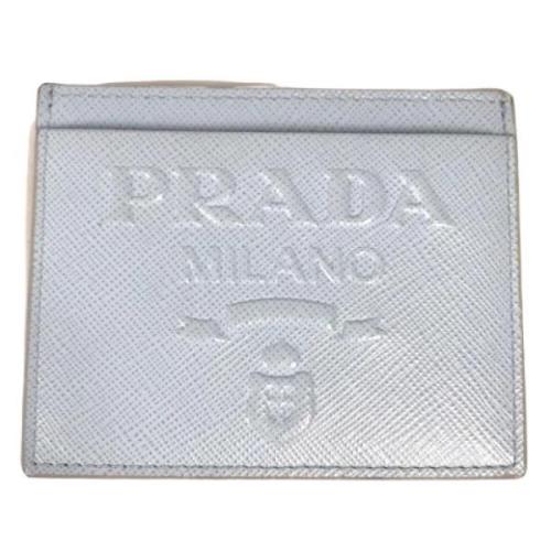 Pre-owned Leather wallets Prada Vintage , Gray , Dames