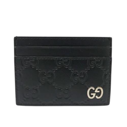 Pre-owned Leather wallets Gucci Vintage , Black , Heren