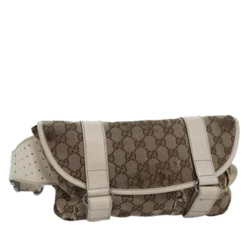 Pre-owned Canvas crossbody-bags Gucci Vintage , Beige , Dames