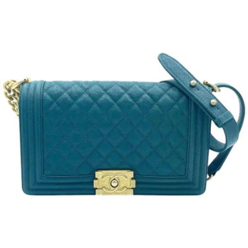 Pre-owned Leather chanel-bags Chanel Vintage , Green , Dames