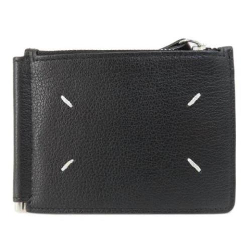 Pre-owned Leather wallets Maison Margiela Pre-owned , Black , Dames