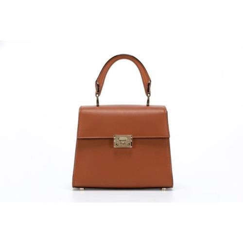 Leren Handtas Moreau Paris , Brown , Dames