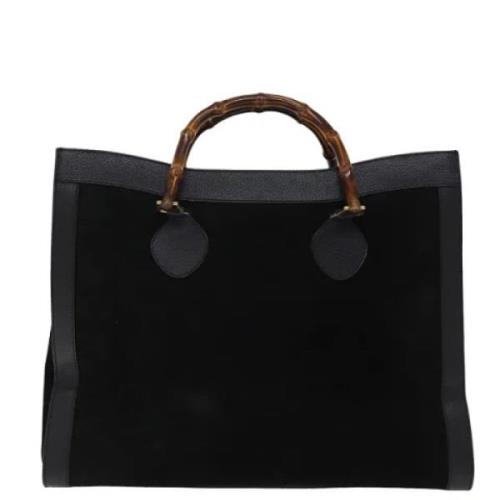 Pre-owned Suede totes Gucci Vintage , Black , Dames