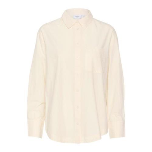 Parelmoer Oversized Blouse Saint Tropez , Beige , Dames