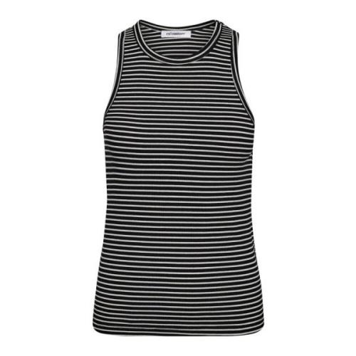 Gestreepte Rib Tank Top ZwartWit Co'Couture , Multicolor , Dames