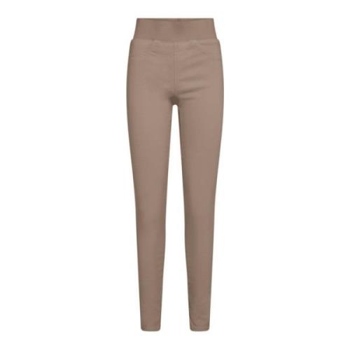 Slim-fit Trousers Freequent , Brown , Dames