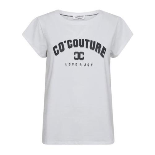 Delicate Print Tee Top Co'Couture , White , Dames