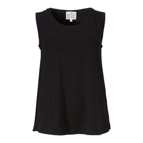 Mouwloze A-lijn Jersey Top Masai , Black , Dames